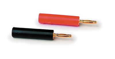 Sicherheitsadapter Buchse 4 mm auf Stecker 2 mm 1 Paar (schwarz/rot)