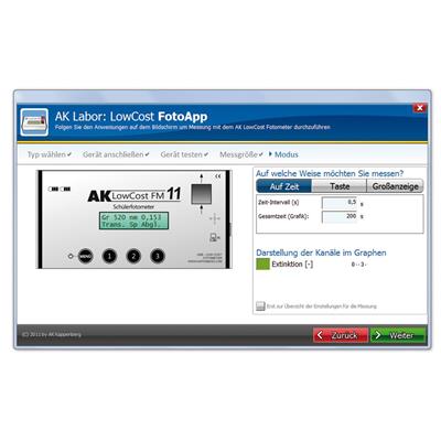 AK Labor 18 - LowCost Fotometer App (Lizenz per email)