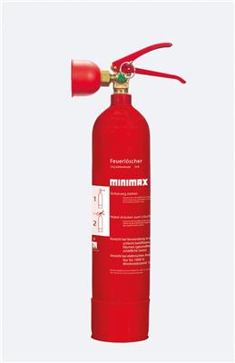 Kohlendioxid-Feuerlöscher, 2 kg mit Wandhalterung