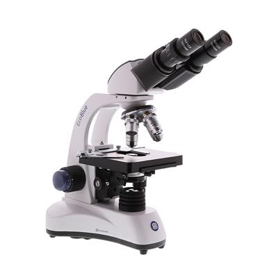 Binokulares Mikroskop EcoBlue, mit Kreuztisch Vergrößerung 40x - 600x