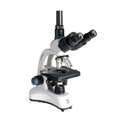 Trinokulares Mikroskop EcoBlue, mit Kreuztisch Vergrößerung 40x - 600x