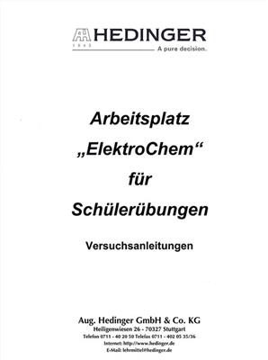 Broschüre zum Arbeitsplatz "Elektrochem"