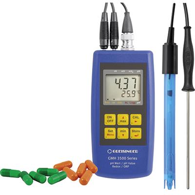 pH-Redox-Temperaturmessgerät Komplett-Set, pH 0-14, BNC