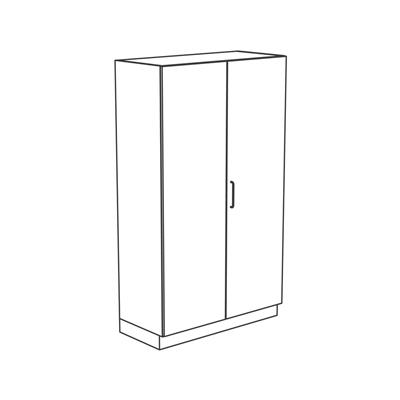 Garagenschrank für Lernbox Türen geschlossen (H x B x T) 209 x 120 x 60 cm