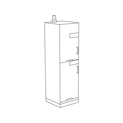 Säure-Laugen-Schrank (H x B x T) 209 x 60 x 55 cm