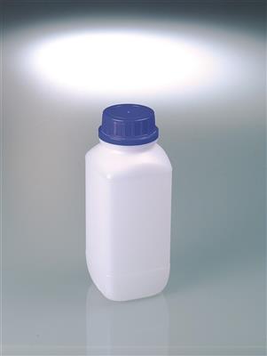 Weithalsflasche 1000 ml, PE mit PP Originalitäts-Schraubverschluss, blau