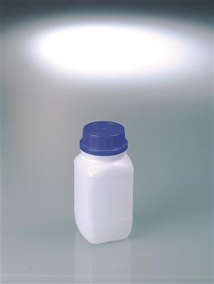 Weithalsflasche 500 ml, PE mit PP Originalitäts-Schraubverschluss, blau