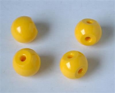 Schwefel-Atom, gelb 2 Löcher, 105°, d 23 mm, 10 Stück