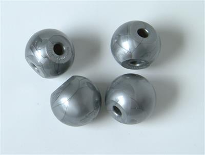 Metall-Atom, silberfarben 2 Löcher, 105°, d 23 mm, 10 Stück