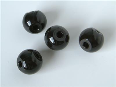 Kohlenstoff-Atom (sp²), schwarz 3 Löcher, 120°, d 23 mm, 10 Stück