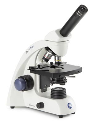 Mikroskop MicroBlue, monokular Vergrößerung 40x - 400x, Kreuztisch