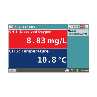 O2-Sensor (opt. für gel. O2) 