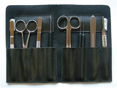Mikroskopierbesteck im Etui 9-teilig