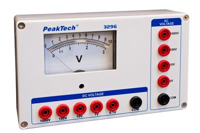 Voltmeter, analog 0...0,1/1/10/100/1000 V AC/DC