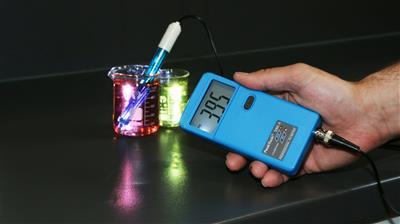 pH-Messgerät, mit externer pH-Sonde und großer Digitalanzeige