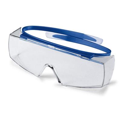 Schutzbrille super OTG NC farblos / navy blau