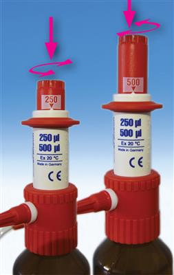 Flaschenaufsatz-Dispenser MINISPENSOR, 500 + 1000µl