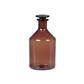 Enghalsflasche 100 ml, Braunglas NS-Glasstopfen