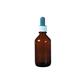 Enghalsflasche 100 ml mit Tropf- Pipette, Braunglas