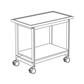 Fahrbarer Labortisch GENIUS mit Ceradurtischplatte, (B x T) 600 x 750 mm