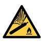 Warnzeichen, Einzeletikett Warnung vor Gasflaschen