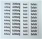 Gefahrstoff-Piktogramm 25 x 10 mm Achtung, Streifen mit 10 Stück