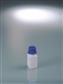 Enghalsflasche 250 ml, PE mit PP Originalitäts-Schraubverschluss, blau