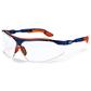 uvex Schutzbrille i-vo farblos, blau / orange